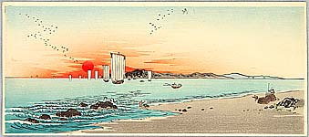 Gesso Yoshimoto 1881-1936 - Red Sunset - artelino Art Auctions. Gesso Yoshimoto 1881-1936 - Red Sunset