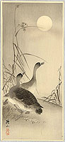 Sozan Ito 1884-? - Two Geese and the Moon - artelino Art Auctions. Sozan Ito 1884-? - Two Geese and the Moon
