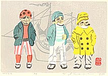 Toyohisa Inoue born 1914 - Three Matroos - artelino Art Auctions. Toyohisa Inoue born 1914 - Three Matroos