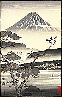 Koitsu Tsuchiya 1870-1949 - Evening at Lake Sai - artelino Art Auctions. Koitsu Tsuchiya 1870-1949 - Evening at Lake Sai