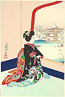 Sadanobu III Hasegawa 1881-1963 - Maiko in Winter - artelino Art Auctions. Sadanobu III Hasegawa 1881-1963 - Maiko in Winter