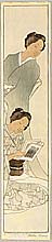 Bertha Lum 1869-1954 - Reading Lady - artelino Art Auctions. Bertha Lum 1869-1954 - Reading Lady