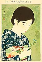 Shinsui Ito 1898-1972 - Beauty and Blue Flower - artelino Art Auctions. Shinsui Ito 1898-1972 - Beauty and Blue Flower