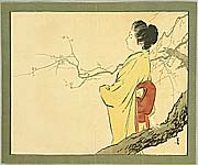 Hanko Kajita 1870-1917 - Looking at Plum - artelino Art Auctions. Hanko Kajita 1870-1917 - Looking at Plum
