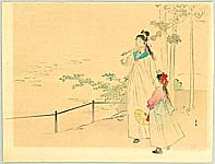 Hanko Kajita 1870-1917 - Lake Shore - artelino Art Auctions. Hanko Kajita 1870-1917 - Lake Shore