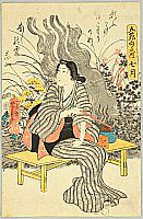 Yoshikazu Utagawa active ca.1850-70 - Smoking Beauty - artelino Art Auctions. Yoshikazu Utagawa active ca.1850-70 - Smoking Beauty