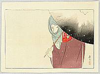 Eisen Tomioka 1864-1905 - Snowy Day - artelino Art Auctions. Eisen Tomioka 1864-1905 - Snowy Day