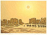 Lu Fang born 1932 - The Sun and Sand Storm - Ten Views of the Great Wall
