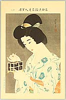 Shinsui Ito 1898-1972 - Beauty and Insect Cage - artelino Art Auctions. Shinsui Ito 1898-1972 - Beauty and Insect Cage
