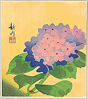 Shinsen Nishino fl.ca. 1960s - Hydrangea - artelino Art Auctions. Shinsen Nishino fl.ca. 1960s - Hydrangea