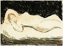 Yoshiei Hando born 1913 - Reclining Nude - 2 - artelino Art Auctions. Yoshiei Hando born 1913 - Reclining Nude - 2