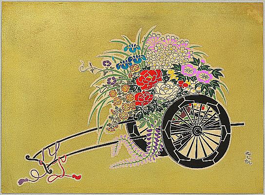 Daisaburo Nakamura 1893-1947 - Flower Cart - artelino Art Auctions. Daisaburo Nakamura 1893-1947 - Flower Cart