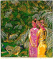 Zhu Rui born 1970 - Dai Girl in Palm Forest