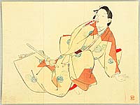 Hanko Kajita 1870-1917 - Beauty in Genroku Era - artelino Art Auctions. Hanko Kajita 1870-1917 - Beauty in Genroku Era