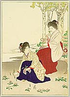 Kason Suzuki 1860-1919 - Spring in a Park - artelino Art Auctions. Kason Suzuki 1860-1919 - Spring in a Park
