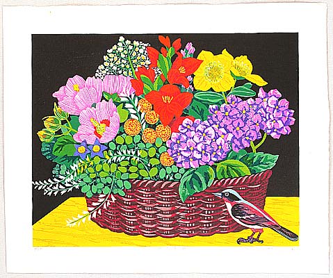 Waichi Hayashi born 1951 - Flower Basket of the Time