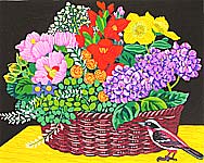 Waichi Hayashi born 1951 - Flower Basket of the Time - artelino Art Auctions. Waichi Hayashi born 1951 - Flower Basket of the Time