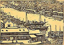 Yasuo Suzuki born 1913 - Shin Hanga Vol. 9 - Estuary at Shimoda - artelino Art Auctions. Yasuo Suzuki born 1913 - Shin Hanga Vol. 9 - Estuary at Shimoda