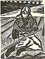 Seion Yamaguchi born 1926 - Farmer and Rice Seedlings - artelino Art Auctions. Seion Yamaguchi born 1926 - Farmer and Rice Seedlings