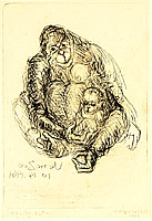Shosaku Fukamizu 1900-1972 - Baby Orangutan - artelino Art Auctions. Shosaku Fukamizu 1900-1972 - Baby Orangutan