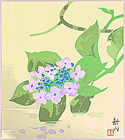 Shinsen Nishino fl.ca. 1960-90s - Hydrangea - artelino Art Auctions. Shinsen Nishino fl.ca. 1960-90s - Hydrangea