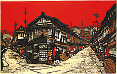 Kan Kawada ?-1999 - Street in Gion District - artelino Art Auctions. Kan Kawada ?-1999 - Street in Gion District
