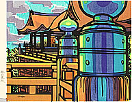 Clifton Karhu born 1927 - Kiyomizu Temple - artelino Art Auctions. Clifton Karhu born 1927 - Kiyomizu Temple