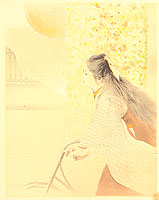 Hanko Kajita 1870-1917 - Girl on a Bicycle - artelino Art Auctions. Hanko Kajita 1870-1917 - Girl on a Bicycle