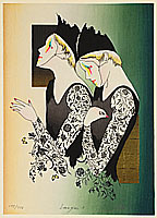 Ryusei Okamoto born 1949 - Imagine B - Clown - artelino Art Auctions. Ryusei Okamoto born 1949 - Imagine B - Clown
