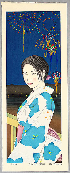 Ryusei Okamoto born 1949 - Fire Works - First Love, No. 30 - artelino Art Auctions. Ryusei Okamoto born 1949 - Fire Works - First Love, No. 30