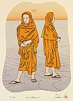 Ryusei Okamoto born 1949 - By the Mekong River - artelino Art Auctions. Ryusei Okamoto born 1949 - By the Mekong River