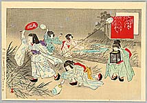 Shuntei Miyagawa 1873-1914 - Firefly Hunting - artelino Art Auctions. Shuntei Miyagawa 1873-1914 - Firefly Hunting
