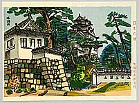 Okiie Hashimoto 1899-1993 - Castles of Japan - Kochi Castle - artelino Art Auctions. Okiie Hashimoto 1899-1993 - Castles of Japan - Kochi Castle