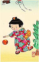 Hitoshi Kiyohara 1896-1956 - Playing with Hand Ball - artelino Art Auctions. Hitoshi Kiyohara 1896-1956 - Playing with Hand Ball