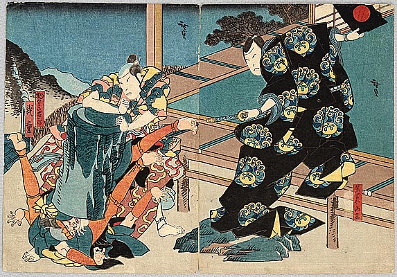 Hirosada Utagawa active ca. 1820-1860 - Putting Some Weights - Kabuki - artelino Art Auctions. Hirosada Utagawa active ca. 1820-1860 - Putting Some Weights - Kabuki