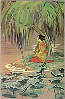 Cyrus Baldridge 1889-1975 - Girl under a Willow Tree - artelino Art Auctions. Cyrus Baldridge 1889-1975 - Girl under a Willow Tree