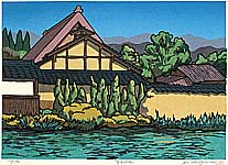 Katsuyuki Nishijima born 1945 - Village house - artelino Art Auctions. Katsuyuki Nishijima born 1945 - Village house