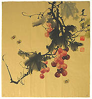 Jianqiu ZHANG born 1936 - Grapes and Bees