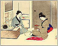 Toshimine Tsutsui 1863-1934 - Conversation - artelino Art Auctions. Toshimine Tsutsui 1863-1934 - Conversation