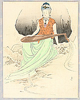Hanko Kajita 1870-1917 - Goddess and Snake - artelino Art Auctions. Hanko Kajita 1870-1917 - Goddess and Snake
