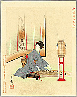 Shunko Nakajima fl.ca. 1890s - Playing Koto - artelino Art Auctions. Shunko Nakajima fl.ca. 1890s - Playing Koto