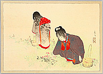 Eisen Tomioka 1864-1905 - Children and Flowers - artelino Art Auctions. Eisen Tomioka 1864-1905 - Children and Flowers