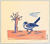 Unichi Hiratsuka 1895-1997 - Strolling Bird - artelino Art Auctions. Unichi Hiratsuka 1895-1997 - Strolling Bird