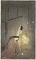 Hiromitsu Nakazawa 1874-1964 - Firefly - The Tale of Genji - artelino Art Auctions. Hiromitsu Nakazawa 1874-1964 - Firefly - The Tale of Genji