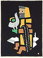 Umetaro Azechi 1902-1999 - Mountain Man and Bird - artelino Art Auctions. Umetaro Azechi 1902-1999 - Mountain Man and Bird