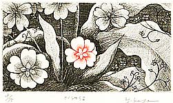 Yoshiko Kaga fl.ca. 1980s - Japanese Primrose II - artelino Art Auctions. Yoshiko Kaga fl.ca. 1980s - Japanese Primrose II