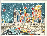 Hideo Nishiyama born 1911 - Doutonbori in Osaka - artelino Art Auctions. Hideo Nishiyama born 1911 - Doutonbori in Osaka