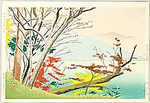 Sadanosuke Goto active in 1940s - Lake Chuzenji in Autumn - artelino Art Auctions. Sadanosuke Goto active in 1940s - Lake Chuzenji in Autumn