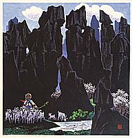 He Yongkun born 1953 - Herding in the Spring