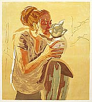 Wu Wanxi born 1977 - Girl and Cat